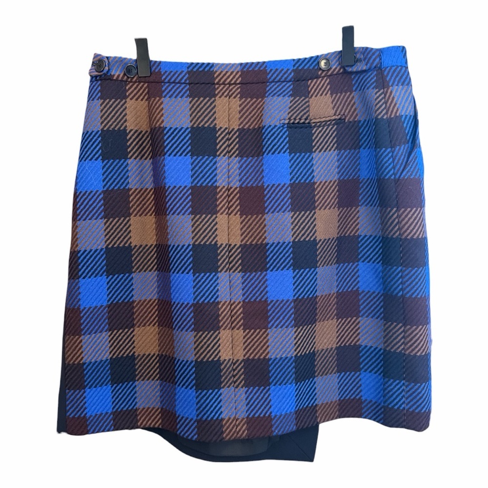 Akris‎ Punto Heritage Plaid Wool Mini Skirt – Preppy Academia Style NWT Size 10